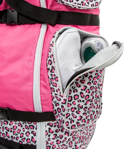 Miniatura 2 de Bolsa de golf para mujer con ruedas - Oxford 600D resistente, 6 bolsillos, ruedas ABS, aprobada por aerolíneas, rosa