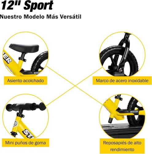Miniatura 2 de Strider 12" – Ayuda a enseñar a los bebés cómo montar una bicicleta de equilibrio – para niños de 6 meses a 4 años – Montaje y ajustes fáciles