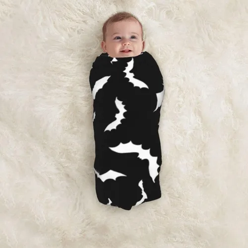 Miniatura 5 de Manta para envolver al bebé recién nacido, suave y acogedora manta gótica para bebé, para niños y niñas