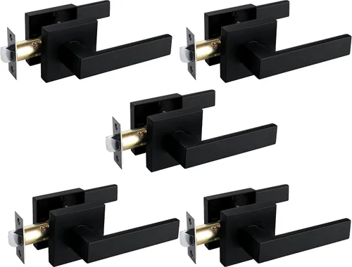Miniatura 17 de NEWBANG Manija de palanca de puerta sólida con acabado negro mate