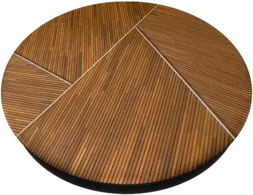 Miniatura 2 de Patrón de madera de bambú con ángulos marrones de madera de grano – PopSockets Grip y soporte para teléfonos y tabletas