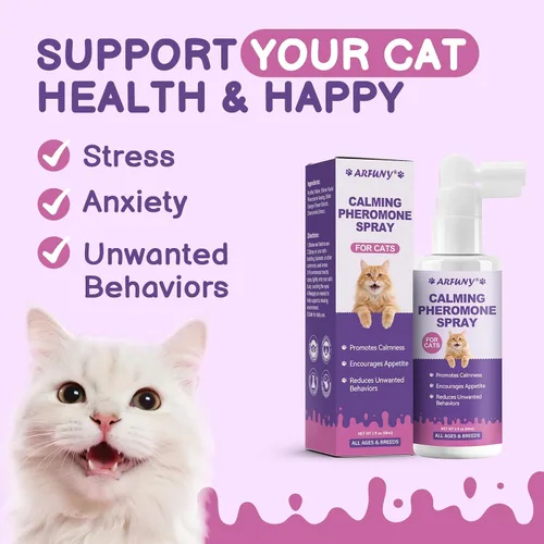 Miniatura 4 de Spray calmante de feromonas para gatos, espray calmante para gatos, reduce arañazos, peleas, orinar, marcar, aliviar la ansiedad y el estrés
