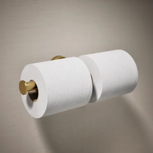 Kohler K27289-2MB Elate Soporte de papel higiénico europeo montado en la pared vibrante latón cepillado moderno Latón cepillado vibrante.