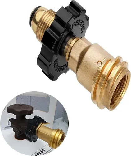 Adaptador de tanque de propano de ajuste universal que convierte POL a QCC1/tipo 1, adaptador de tanque de propano de 100 libras, adaptador de