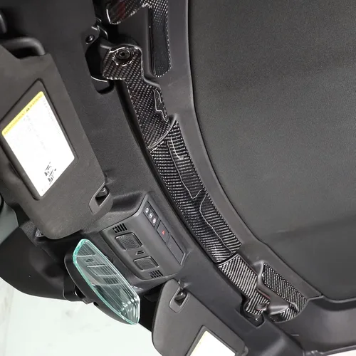 Miniatura 6 de CHEAYAR Kit de decoración de panel de interruptor convertible de fibra de carbono 3D suave 3D compatible con Corvette C8 Stingray Z06 Z51 2020 2021