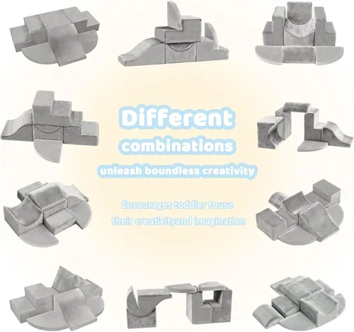 Miniatura 5 de JWPEHOE Juguetes de escalada para niños pequeños de 7 piezas para interiores, bloques de escalada de espuma, estructuras de juego suaves, juguetes