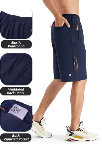 Miniatura 4 de HIFEOS Pantalones cortos deportivos para hombre, pantalones cortos de entrenamiento para correr, tenis, gimnasio, 5, 7, 9 pulgadas, cómodos