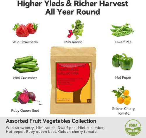 Miniatura 3 de Kit de semillas de frutas Inbloom para AeroGarden, Ahopegarden, GARDENCUBE, MUFGA, sistema de cultivo hidropónico iDoo, 7 cápsulas