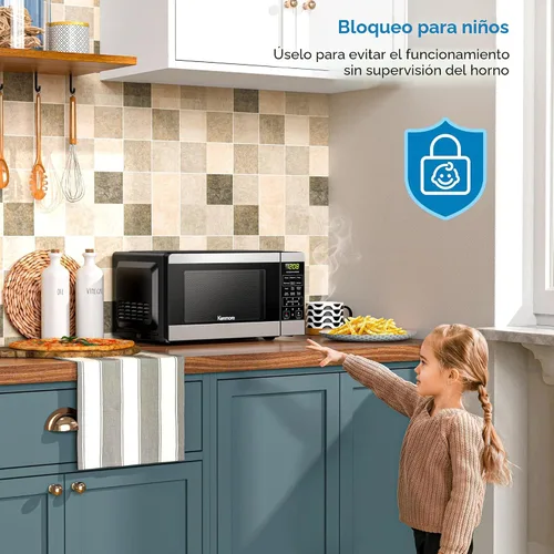 Miniatura 4 de Kenmore Horno microondas de mostrador, 6 menús preestablecidos automáticos, bloqueo para niños, funciones de descongelación y cocina rápida, 900