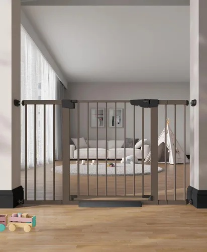 Miniatura 28 de Cumbor Puerta de bebé extra alta de 36 pulgadas para escaleras, puerta para perros de 29.7-40.6 pulgadas de ancho para puertas, puertas de mascotas