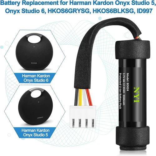 Miniatura 6 de NYI Reemplazo de batería de 3500 mAh compatible con Harman Kardon Onyx Studio 5, Onyx Studio 6 altavoz inalámbrico Bluetooth - Potencia de larga
