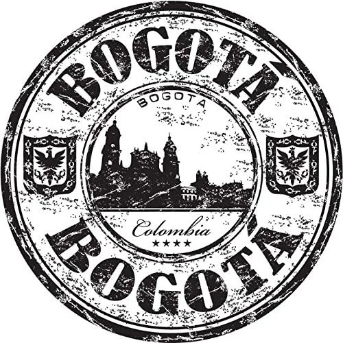 Zirni Bogotá City Colombia Travel Grunge Sello Pegatina Diseño 5" X 5"