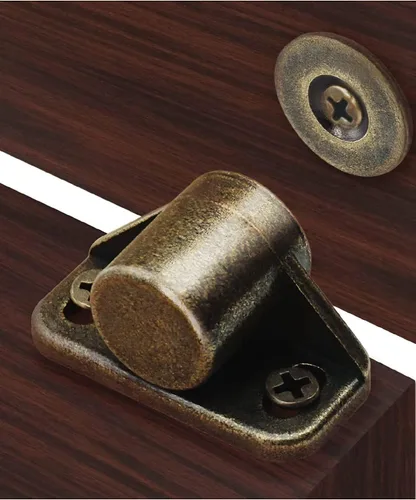 Cierre magnético para puerta, paquete de 4 imanes de tierra rara para puerta de gabinete, color bronce