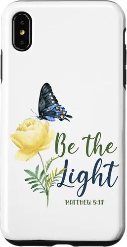 Miniatura 11 de Bible Verse Butterfly Flower Be The Light Matthew 5:14 Case for iPhone 16