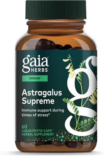Gaia Herbs Astragalus Supreme - Apoyo inmunológico y antioxidante* - Suplemento de hierbas con raíz de astrágalo, bayas de Schisandra y Ligustrum -