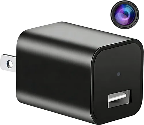 Cargador USB 1080P HD Mini cámara de seguridad con visión nocturna, detección de movimiento, vigilancia inalámbrica en el hogar para mascotas,