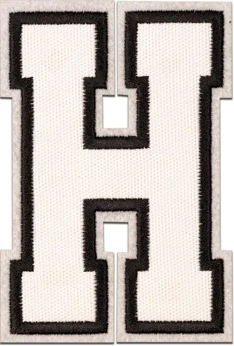 Miniatura 105 de Parches de letras termo-adhesivas de alta calidad – Lindas letras para ropa – Parche universitario para ropa – Letras bordadas de 4 1/2 parches