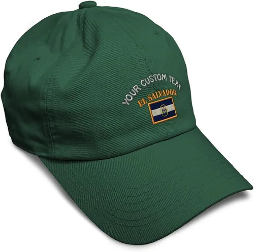 Miniatura 26 de Speedy Pros Sombrero de béisbol suave bordado papá sombrero El Salvador bandera bordado hombres y señoras gorra de béisbol algodón
