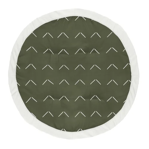 Miniatura 6 de Sweet Jojo Designs Alfombra de juego unisex para bebé, color verde oscuro, bohemio, chic, para bebé, para el tiempo boca abajo, color verde salvia