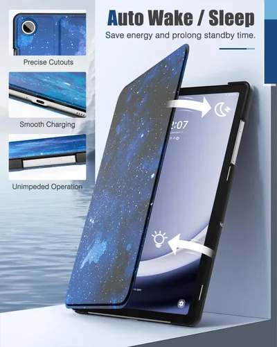 Miniatura 6 de MoKo Funda para Samsung Galaxy Tab A9 Plus de 11 pulgadas 2023, Carcasa Protectora Trasera Delgada de Visualización Multi-Ángulo