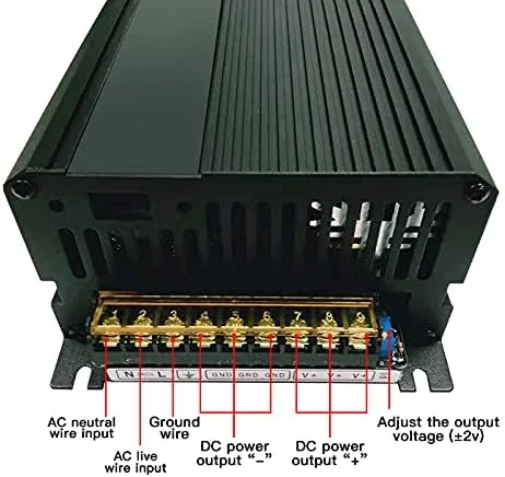 Miniatura 8 de Fuente de alimentación conmutada de 1500 W, CA a CC 1500 vatios 41 V 42 V 43 V 44 V 45 V 46 V 47 V 48 V 49 V 50 V voltios adaptador de transformador
