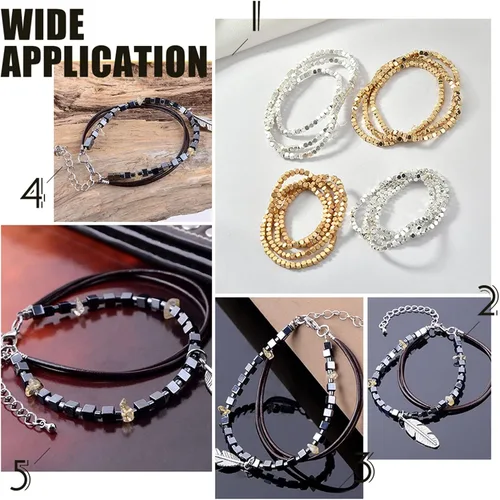 Miniatura 7 de PandaHall - 100 cuentas espaciadoras de metal de cubo de 0.118 pulgadas, cuentas sueltas de acero inoxidable para fabricación de joyas, agujero