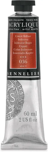 Miniatura 45 de Sennelier Acrílico para artistas extrafinos, 2.0 fl oz, luz verde cromo S3