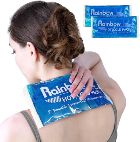 Miniatura 9 de Paquetes de hielo de gel para lesiones reutilizables - Compresa fría de gel para hombro, rodilla, espalda y cuello - Paquetes calientes y fríos