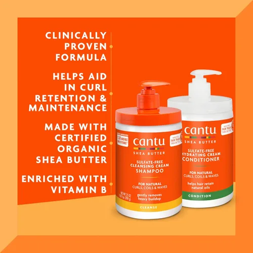 Miniatura 3 de Cantu Champú y acondicionador con manteca de karité para cabello natural, 25 onzas líquidas (paquete de 2)