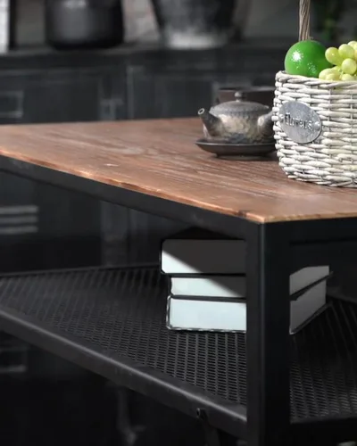 Miniatura 6 de Mesa de bar de 47 pulgadas de alto, mesa de bar de altura de barra, mesa de bar para sofá, mesa de centro rectangular para cocina y comedor, tubo