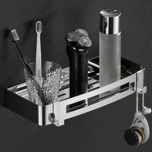 Miniatura 10 de Organizador de ducha de esquina, estante de baño, accesorios de baño (tamaño : oro 1 capa)
