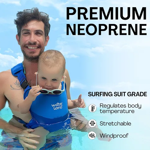 Miniatura 4 de WaterLand Portabebés – Portabebés innovador que puedes utilizar tanto en agua como en tierra – Portabebés de pecho impermeable con correas Verde