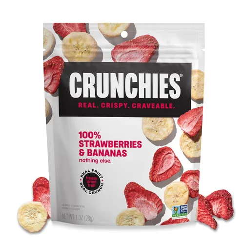 Miniatura 10 de Crunchies Frutas liofilizadas, frutas crujientes 100% naturales, sin OMG y kosher, paquetes de aperitivos de frutas liofilizadas resellables