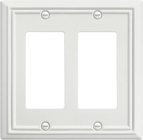 Miniatura 35 de Paquete de 1 Placa de Pared Combinada Toggle/Decorativa, Cubierta de Placa de Pared de Metal para Interruptor de Luz, Receptáculo, Interruptor