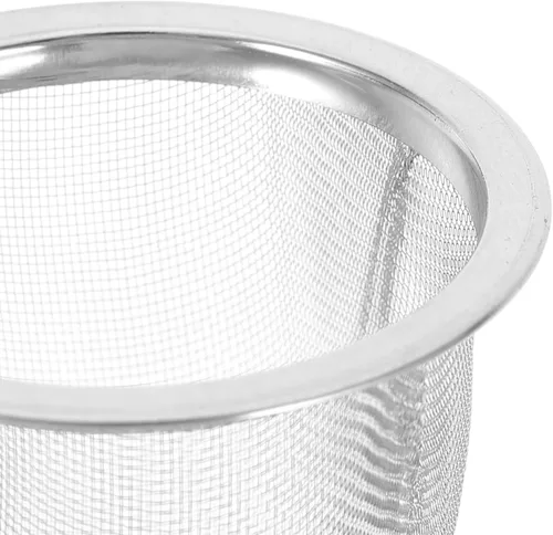 Miniatura 4 de Tofficu Filtro de malla de filtro de té de acero inoxidable para té de hojas sueltas Inserto de malla fina para elaboración casera de 2.28 pulgadas