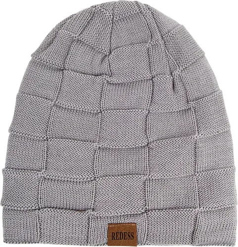 Miniatura 2 de REDESS Gorro para hombre y mujer, gorro de invierno cálido, gorro de punto holgado grueso