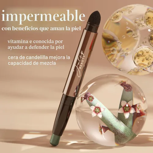 Miniatura 6 de Julep - Sombra de ojos 101 de crema a polvo, impermeable, barra con sombra de ojos – brillo perla – duradera, a prueba de arrugas, sombra de ojos
