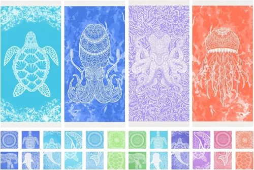 Miniatura 30 de Widdonen Toalla de playa turca fina, ligera, de secado rápido, absorbente, de algodón, para baño, piscina, toallas de natación, extra grandes, sin