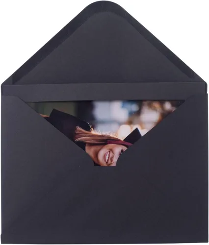 Miniatura 7 de 100 unidades de tarjetas con marco de fotos y sobres de 4x6 pulgadas, tarjetas de papel con notas, tarjetero de fotos para decoraciones de Navidad