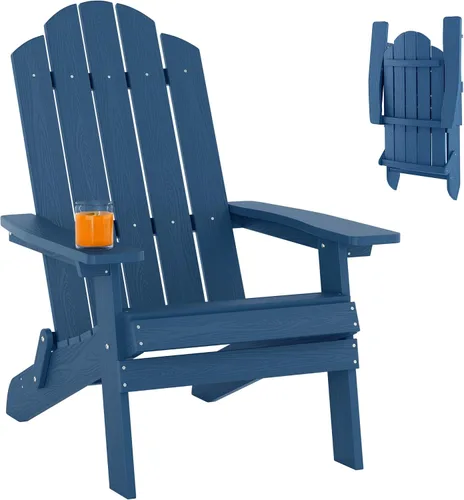 Miniatura 36 de MXIMU Folding Adirondack Chair for Outdoor: Easy Assembly and Comfortable Adirondack Chairs - Foldable Composite Fire Pit Chairs - All Weather