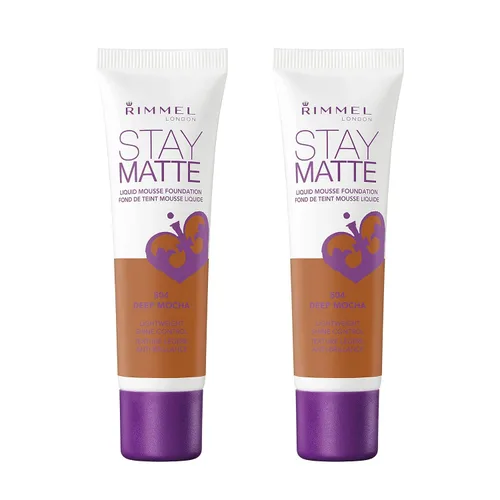 Miniatura 19 de Rimmel London Stay Matte Liquid Mousse - 305 Buff - Base, ligera, control del brillo, sin aceite, 1 oz
