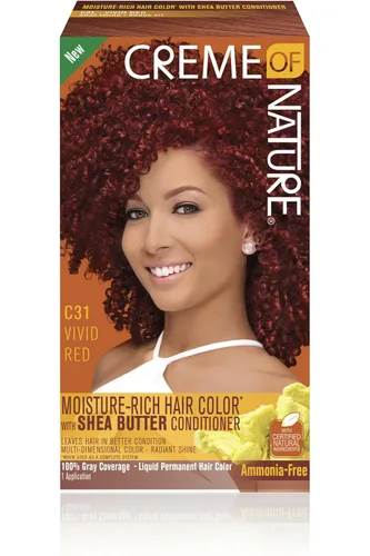 Creme of Nature Kit de Coloración Capilar Rico en Humedad, C31 Rojo Vivo, 1 Aplicación