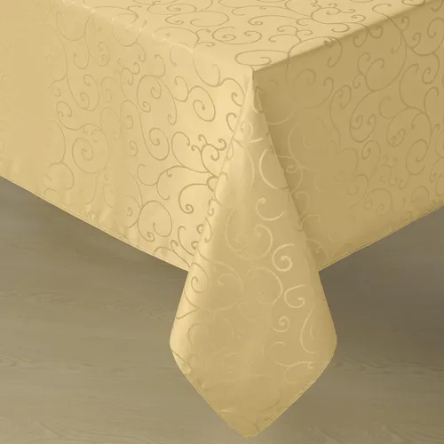 Miniatura 10 de Romanstile Mantel Rectangular de Jacquard, Mantel de Mesa Impermeable Elegante con Patrón Floral Rizado de Damasco, Cubierta de Mesa Decorativa