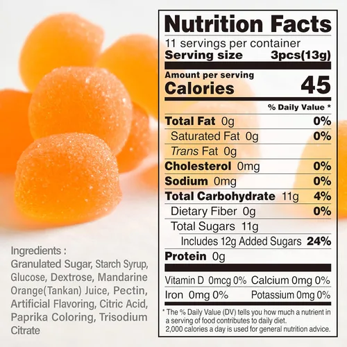 Miniatura 2 de YAMASAN KYOTO UJI Caramelo japonés – Sabor a naranja mandarina de Yakushima, envueltos individualmente, sin condimentos químicos, dulces sin gluten