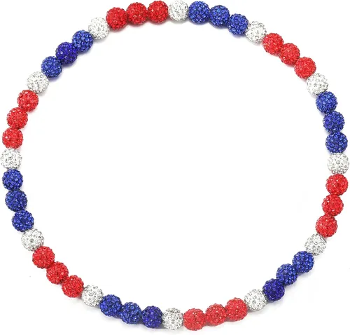 Miniatura 20 de Collar de Cadena de Béisbol con Perlas para Hombres, Regalos de Collar de Béisbol de la Colección Bling Ice para Niños, Collar de Accesorios