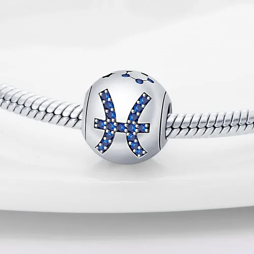 Miniatura 24 de Pandach 12 dijes de cumpleaños con signo del zodiaco de plata de ley 925 con piedra natal para mujer, pulsera, collar, pulsera, regalo para mujeres