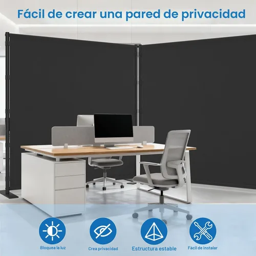 Miniatura 5 de AKTOP Divisor de habitación, pantalla de privacidad independiente de un solo panel, divisores de pared temporales portátiles para separación
