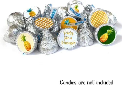 Miniatura 4 de Party Like a Pineapple Tropical Label for Hershey'S Kisses Chocolates - Pegatinas de caramelo - Juego de 240