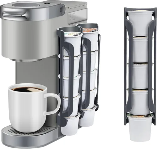 Miniatura 10 de Soporte para tazas K para Keurig: soportes para cápsulas de café para mostrador de espacio pequeño, soportes para Kcup para montaje en pared