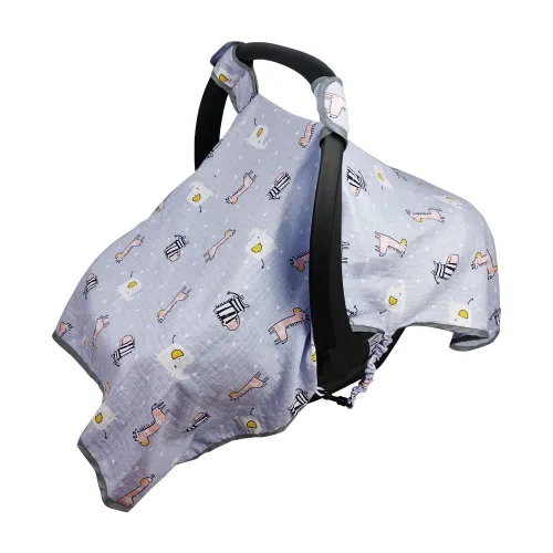 ICOPUCA Fundas de asiento de automóvil para bebés, funda de asiento de automóvil a prueba de patadas para niñas/niños, toldo de muselina ligera,
